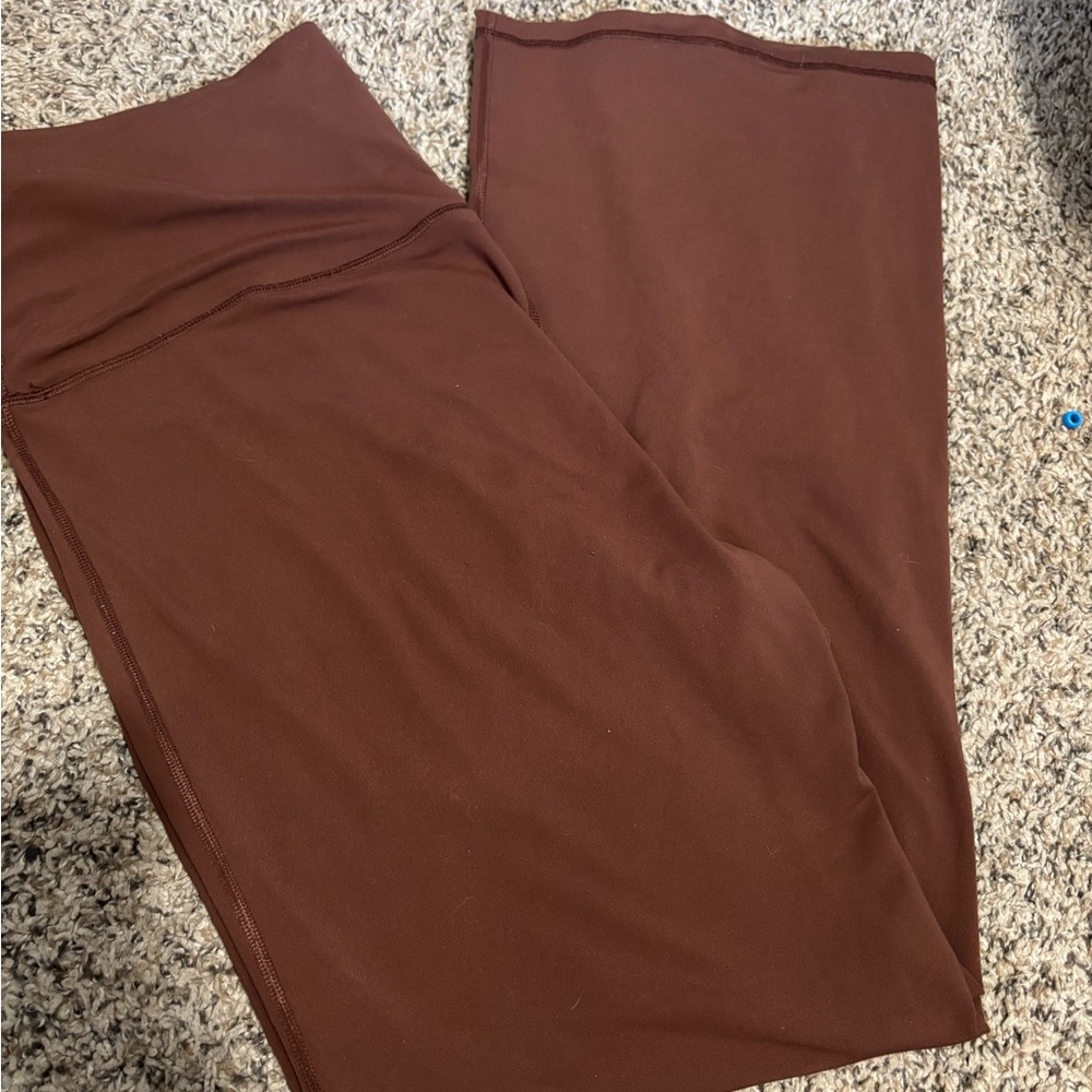 Brown maternity yoga pants